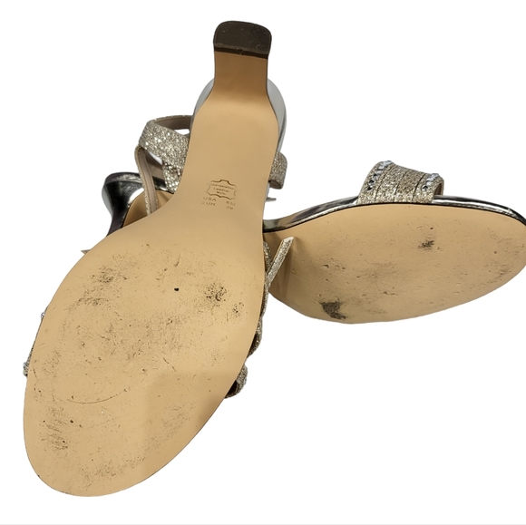 Nina Naleena Rhinestone Open Toe Wedding Sandals  8 - Picture 7 of 7